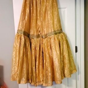 Gharara pants gold net with satin lining XL